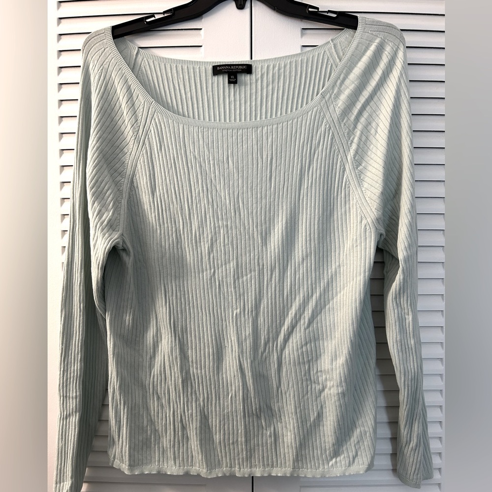 Banana Republic Factory Pale Green lightweight summer sweater XL